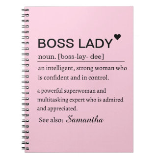 Boss Lady Definition Personalized Notebook