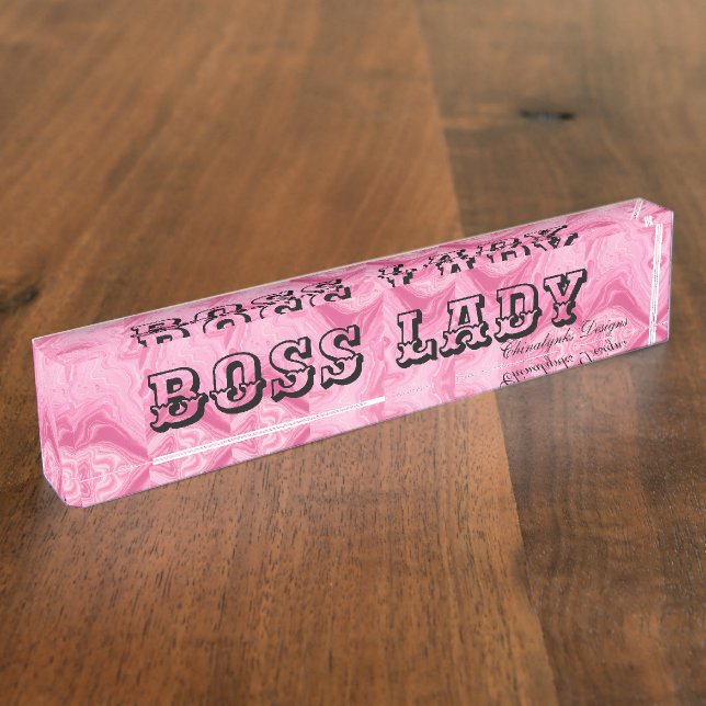 BOSS LADY DESK NAME PLATE (Side)