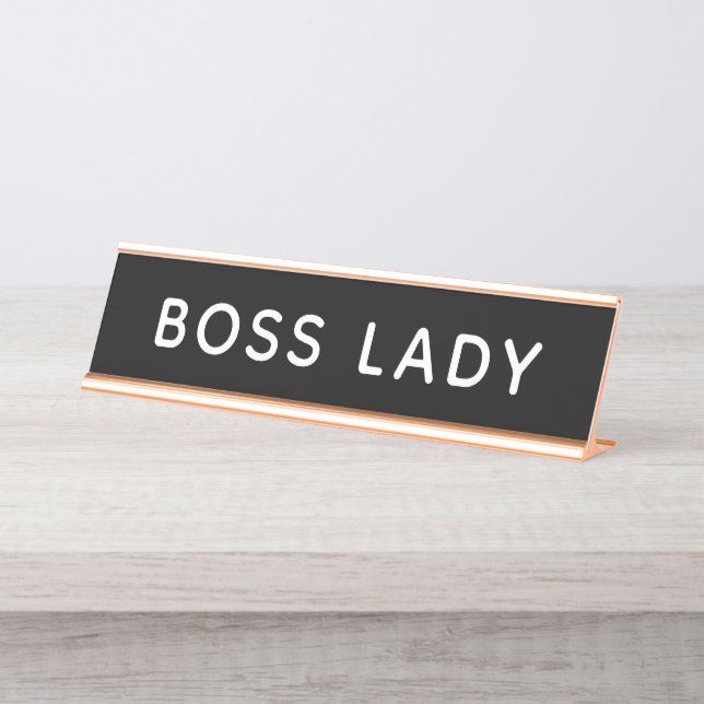 Boss Lady Desk Name Plate (Front)