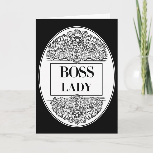 Boss Lady – Elegant Empowerment Card (Front)