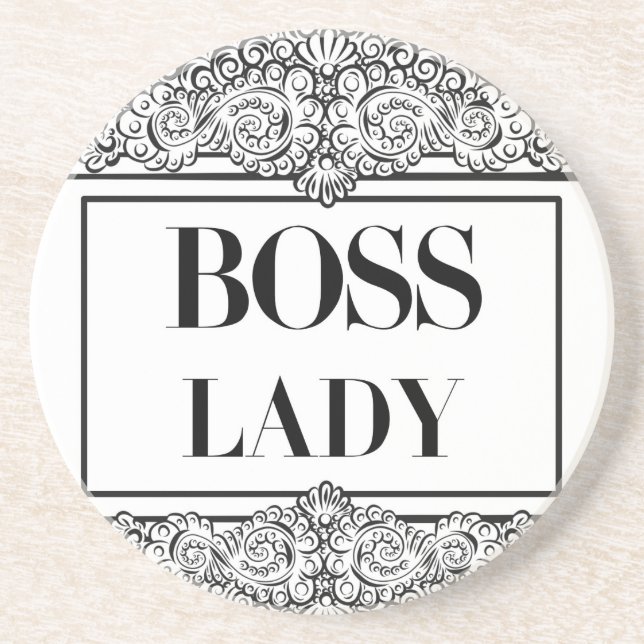 Boss Lady – Elegant Empowerment Coaster (Front)