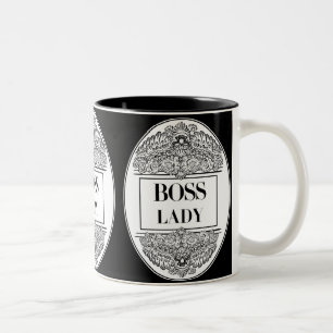 Boss Lady – Elegant Empowerment Two-Tone Coffee Mug