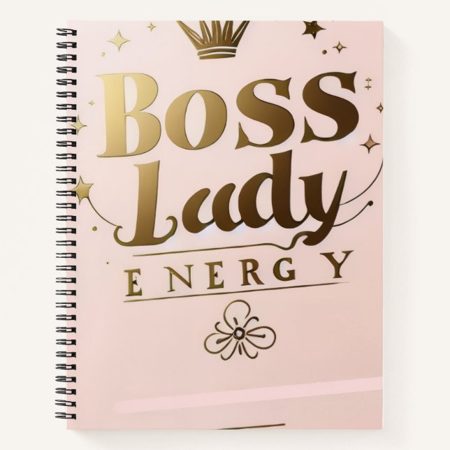 Boss Lady Energy Spiral Notebook (Front)