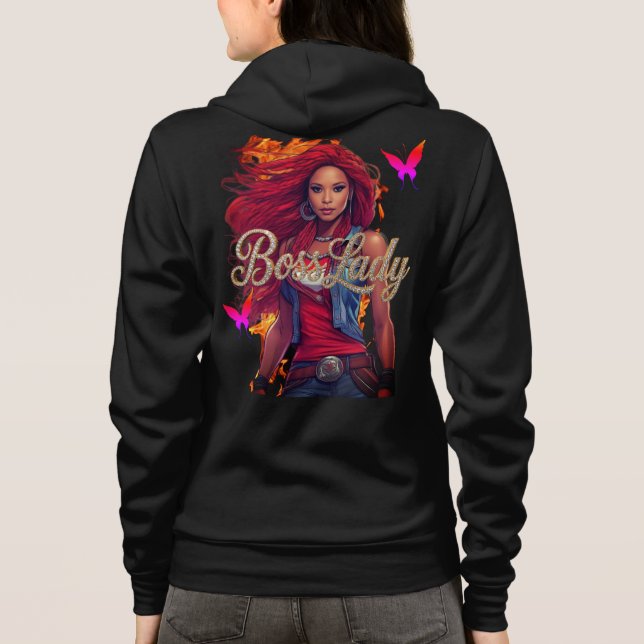 Boss Lady Fire Hoodie (Back)