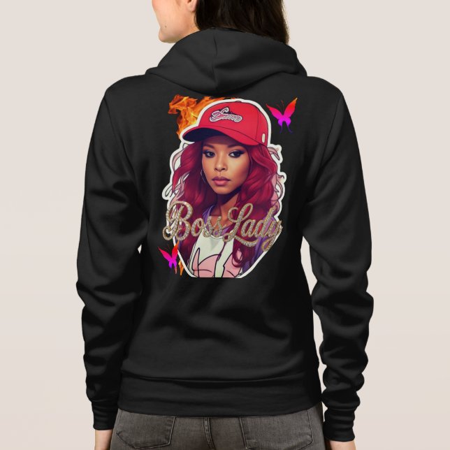 Boss Lady Fire Hoodie (Back)