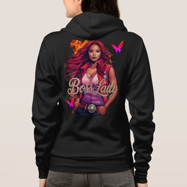 Boss Lady Fire Hoodie (Back)