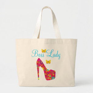 Boss Lady Flowers High Heel Shoe Jumbo Tote