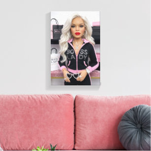 Boss Lady Glam Doll Canvas Print