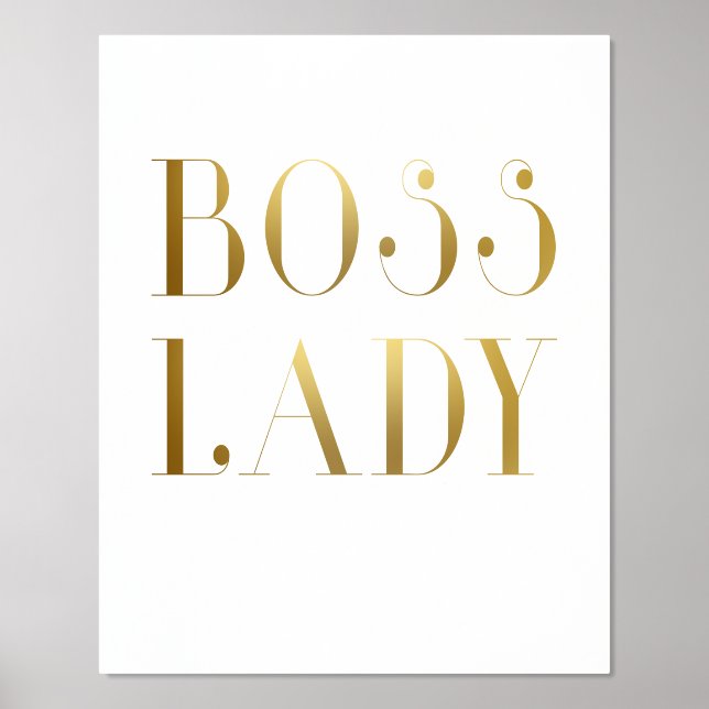 Boss Lady Gold Foil Print (Front)