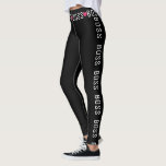 Boss Lady Heart Trim Leggings<br><div class="desc">Make sure to look at the matching tank top! Boss Lady? Well then you might love this fun Boss Lady Heart Trim Leggings.
TANK TOP HERE--> https://www.zazzle.com/boss_lady_heart_trim_tank_top-256256274220338025</div>