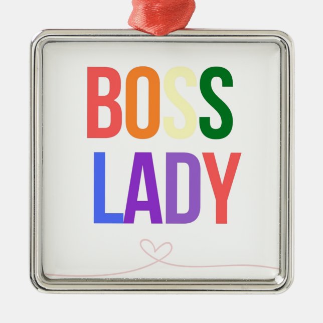 BOSS LADY METAL TREE DECORATION (Front)