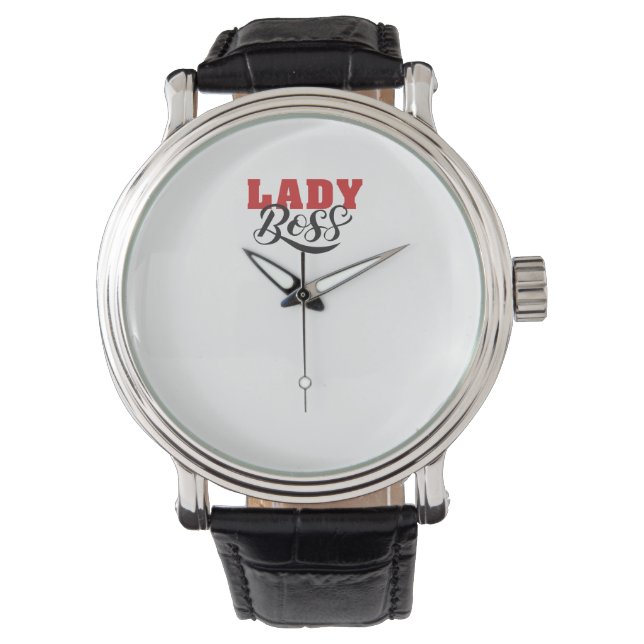 Boss Lady Mindset – Powerful Women Quote Design Watch (Front)