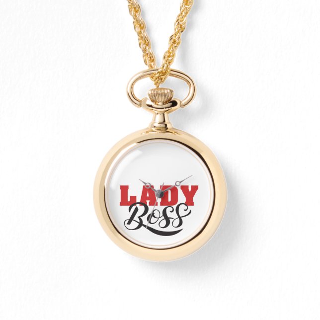Boss Lady Mindset – Powerful Women Quote Design Watch (Front)