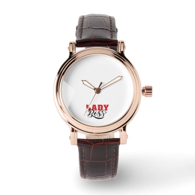 Boss Lady Mindset – Powerful Women Quote Design Watch (Front)