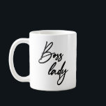 Boss Lady Modern handlettering script  Coffee Mug<br><div class="desc">Celebrate and empower the boss lady in your life with the Boss Lady Modern Handlettering Script Coffee Mug. This stylish and chic mug is the perfect way to cheer her on and add a touch of motivation to her morning coffee routine. The standout feature of this mug is the "Boss...</div>