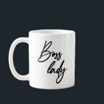Boss Lady Modern handlettering script  Coffee Mug<br><div class="desc">Celebrate and empower the boss lady in your life with the Boss Lady Modern Handlettering Script Coffee Mug. This stylish and chic mug is the perfect way to cheer her on and add a touch of motivation to her morning coffee routine. The standout feature of this mug is the "Boss...</div>