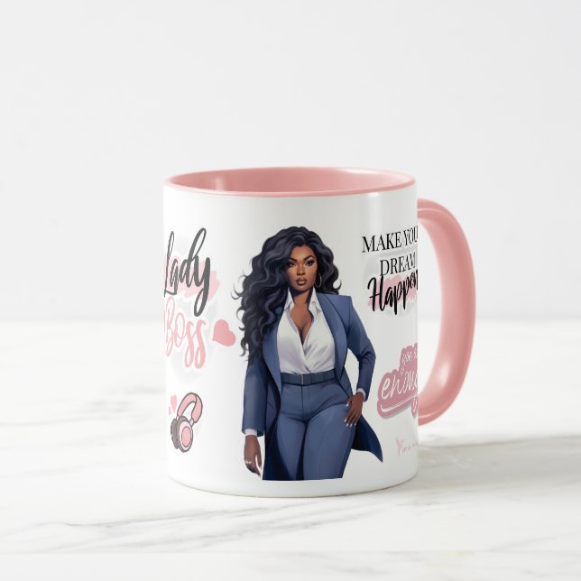 Boss lady Motivational, achievement and success Mug (Front Right)