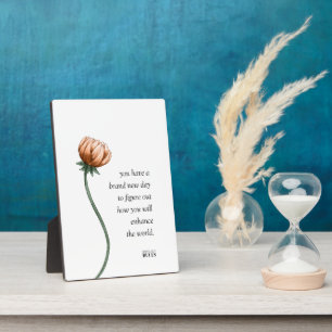 Boss Lady Motivational Quote Floral   Plaque