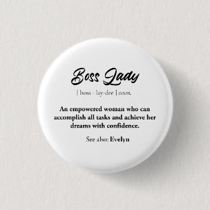 Boss Lady Mug – Empowered Woman Gift, Confidence 3 Cm Round Badge