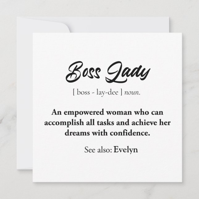 Boss Lady Mug – Empowered Woman Gift, Confidence  Invitation (Front)