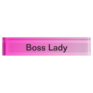 Boss Lady Nameplate