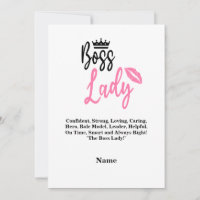 Boss Lady, Personalised Name Gift For Her