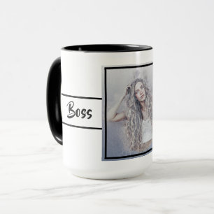 Boss Lady Photo Create your own Ringer 15oz Mug