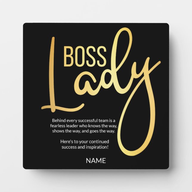Boss lady  plaque (Front)