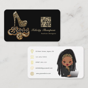 Boss Lady QR Code Business Card