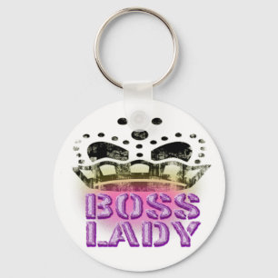 Boss Lady Queen - Large Crown Key Ring