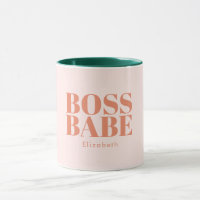 Boss Lady Retro Customised name Coffee Mug