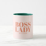 Boss Lady Retro Customised name Coffee Mug<br><div class="desc">Boss Lady Retro Customised name Coffee Mug</div>