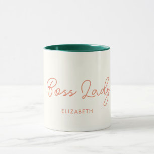 Boss Lady Retro Customized name Coffee Mug