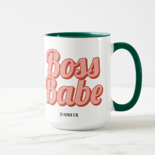 Boss Lady Retro Customized name Coffee Mug