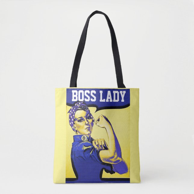 BOSS LADY ROSIE THE RIVETER TOTE BAG PURSE (Front)