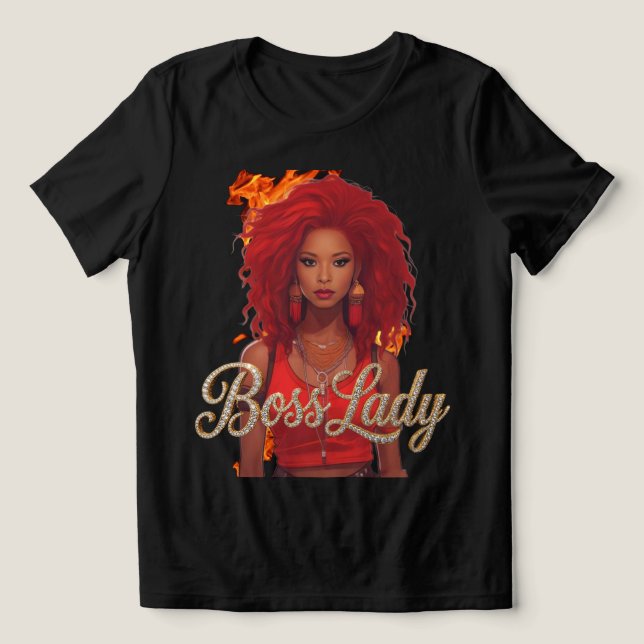 Boss Lady T-Shirt Tri-Blend Shirt (Design Front)