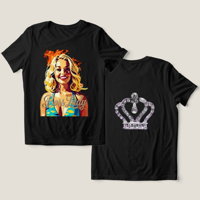 Boss Lady T-Shirt Tri-Blend Shirt (Design Front & Back)