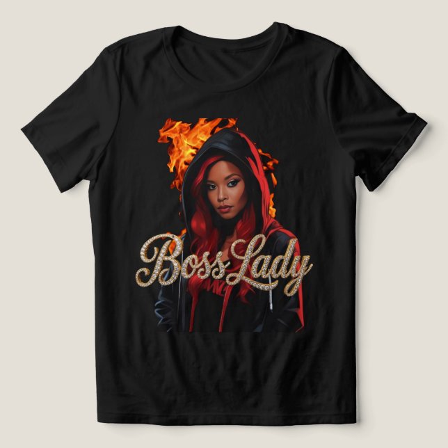 Boss Lady T-Shirt Tri-Blend Shirt (Design Front)