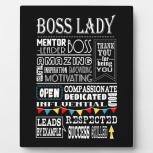boss Lady thank  you Plaque