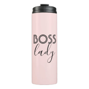 Boss Lady Thermal Tumbler Pink & Black