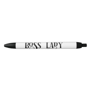 Boss Lady Typography Office Black Ink Pen