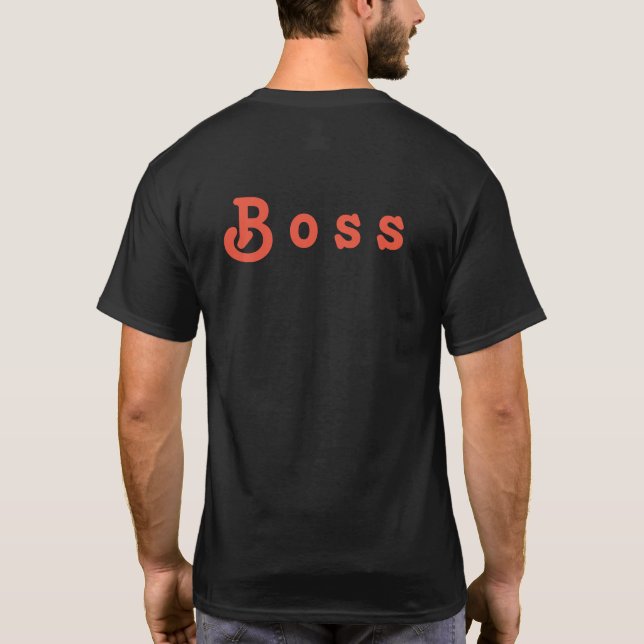 Boss log on multi hoops pattern T-Shirt (Back)