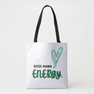 Boss MaMa Energy With Hearts Tote Bag
