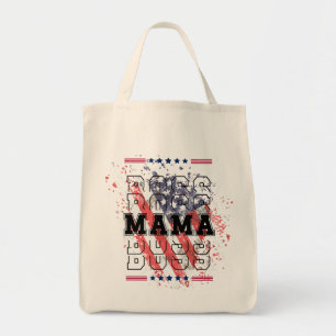 Boss Mama Patriotic Tote Strong Mom Canvas Bag