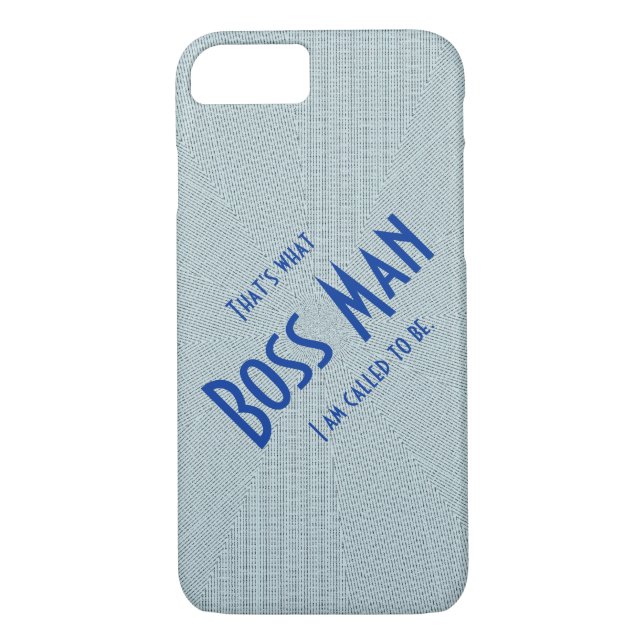 Boss Man Blue slim lightweight iPhone 7 case (Back)
