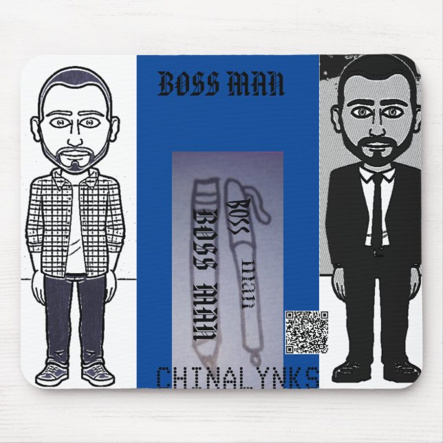 BOSS  MAN  MOUSE  PAD MAT (Front)