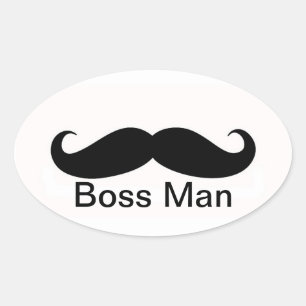 Boss Man Oval Sticker