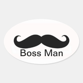 Boss Man Oval Sticker