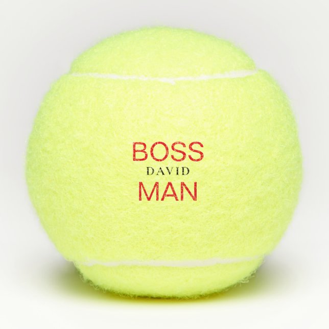  Boss Man Personalise Tennis Balls (Front)