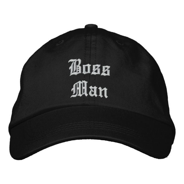 Boss Man Personalised Adjustable Hat (Front)